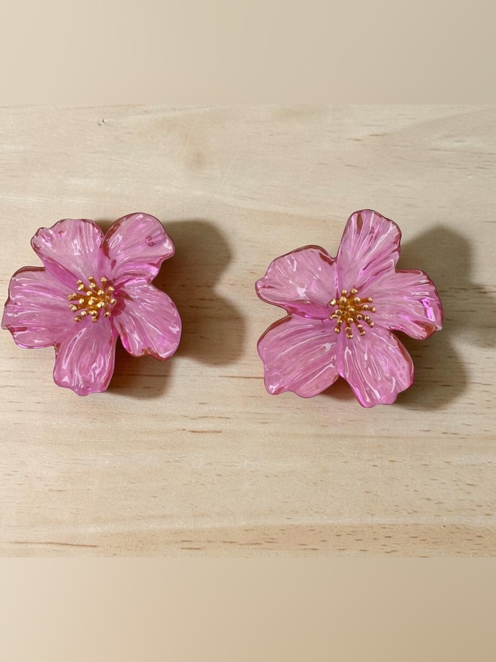 Pink Floral Stud Earrings Women Jewelry For women